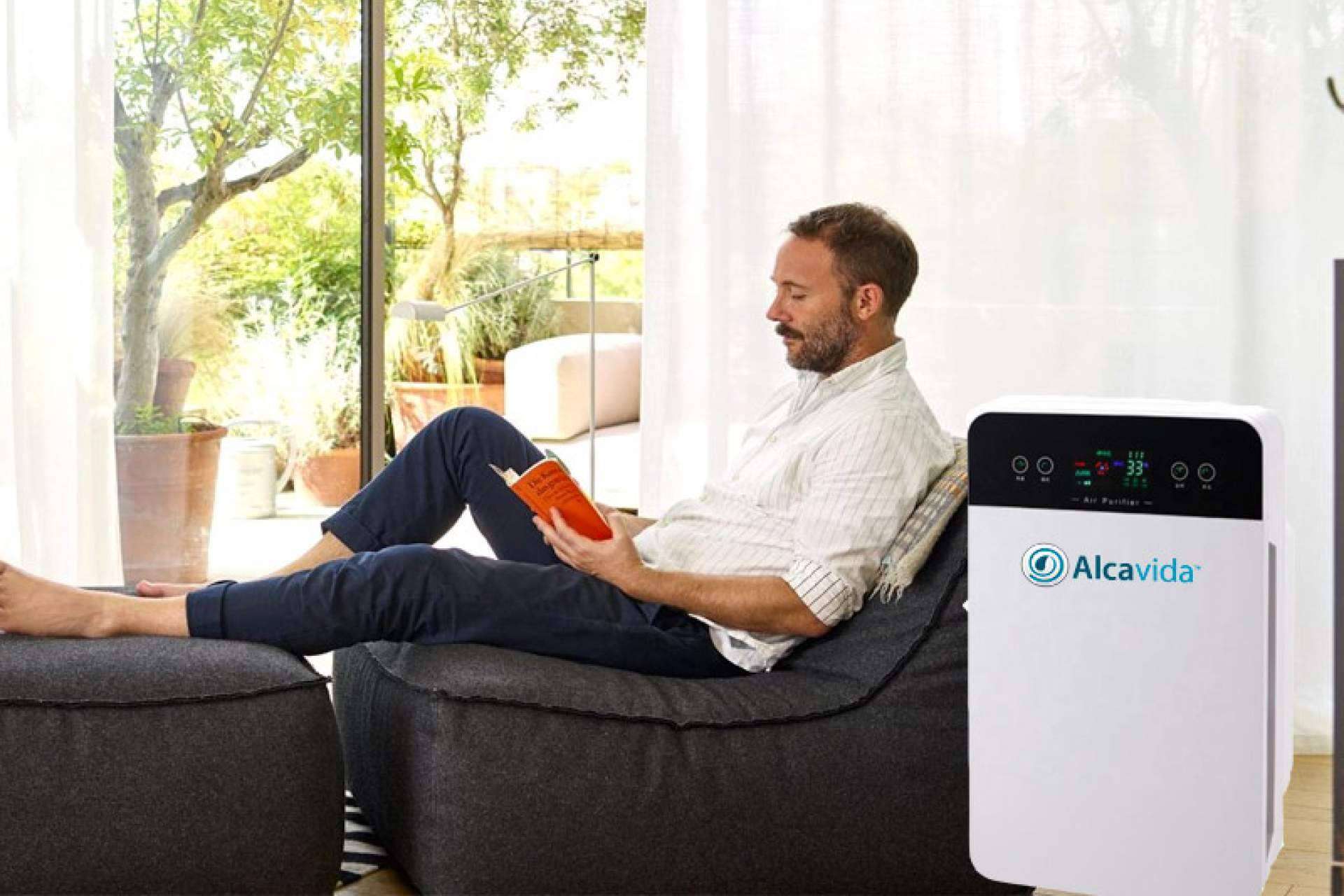 Purificador de aire con filtro HEPA y luz ultravioleta de Alcavida