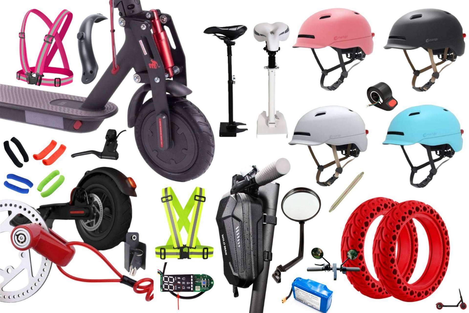 La amplia variedad de accesorios para patinetes eléctricos que ofrece SABWAY